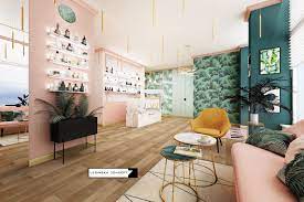 Pin By Mica D Atri On Our Projects Commercial Spaces Salon Interior Design Salon Suites Decor Hair Salon Interior