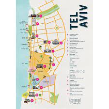 Map of tel aviv area hotels: Tel Aviv Map By Miss Flexibelle Reiseziele Urlaub Tel Aviv