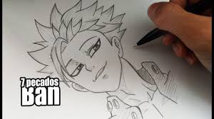 Como Dibujar A Ban Paso A Paso Los 7 Pecados Capitales Nanatsu No Taizai Youtube