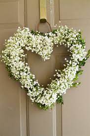 14 Handmade Heart Wreath Fresh Babies Breath Dried Wreath Gypsophila Heart Wreath Wedding Decor New Baby Decor Baby Shower Gift Babys Breath Wedding Decorations Dried Wreath