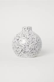 Vase Rond En Gres Blanc Noir Mouchete Home All H M Fr 1 Stoneware Vase Vase Round Vase