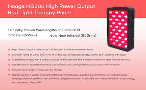 Amazon Com Red Light Therapy Device By Hooga 660nm 850nm Near Infrared Led Light Therapy Lamp Panel 60 Leds Clinical Grade High Power For Energy Pain Skin Beauty Anti Aging Performance Hg300 Health