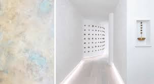 Grey venetian plaster and white ceiling using firenze venetian plaster. Vasari Lime Plaster Paint