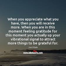 When You Appreciate What You Have Then You Will Receive More When Idlehearts