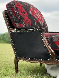 Sold Western Navajo Cowhide Chair Ottoman Cowhide Chair Chair And Ottoman Chair