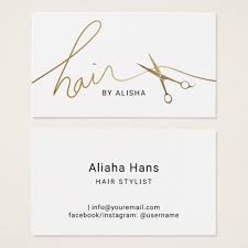 Red with white salon icons hair salon business card. Hair Stylist Minimalist Gold Script Scissor Business Card Zazzle Com Salon Business Cards Hairstylist Business Cards Stylist Business Cards
