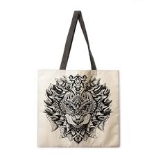 Tas belanja trolley bags lipat. Sketsa Hewan Cetak Tote Tas Wanita Kasual Tote Tas Wanita Tas Bahu Tas Belanja Dapat Digunakan Kembali Tas Outdoor Tas Pantai Tas Fashion Aliexpress