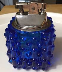 Cobalt Blue Glass Hobnail Lighter 3 Tall Please Read Blue Glass Cobalt Blue How To Make Light