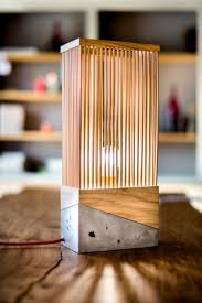 Wood And Concrete Table Lamp Id Lights Wooden Lamps Design Concrete Table Lamp Wood Lamp Design Due to the wide lower end of the shades, the lamp gives off a broad. wood and concrete table lamp id