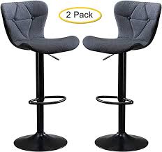 amazon com adjustable height bar stool seat modern airlift swivel barstool mid back padded chair for high ergonomic seating bar stool seats modern seating