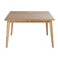 Table à manger carrée extensible en teck. Table De Jardin Extensible Carree En Acacia Massif 6 8 Personnes L120 160 Garda Maisons Du Monde