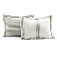 The madison park signature farmhouse comforter set sports a navy and ivory woven jacquard stripe pattern for a fresh update to your space. Lush Decor Farmhouse Stripe Traditional Reversible Comforter Full Queen Blue 3 Pc Set Walmart Com Walmart Com