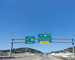 Image of I190 highway in North Dakota