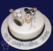 Drum Kit Cake Cakes Fondant Band Music Musician Cake Fondant Desserts
