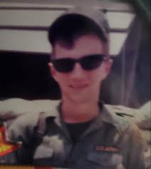 US soldier relaxes by creek in Cu Chi, Vietnam, 1967