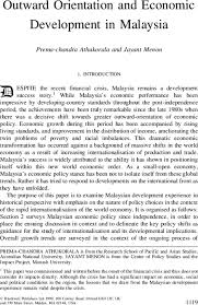 Drabble, university of sydney, australia. Outward Orientation And Economic Development In Malaysia Athukorala 1999 The World Economy Wiley Online Library