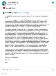 Famous elliots include actor elliot gould, singers, musicians, and composers include elliott. 14 Celebs Are Showing Their Support For Elliot Page Coming Out As Trans Bored Panda