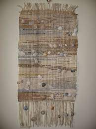 Shells On The Beach Tapestry Weaving Saori Weaving Weaving Art