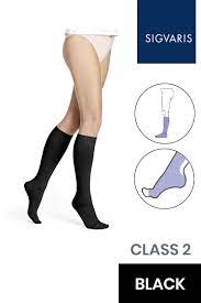 Sigvaris Style Opaque Cl2 Black Stockings Compression Stockings