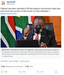 President cyril ramaphosa will address the nation at 20h00 tonight, monday, 14 december 2020, on developments in relation president cyril ramaphosa is set to unveil his economic reconstruction and recovery plan on thursday. South Africa S 24 Hour Trends Report 12 August 20