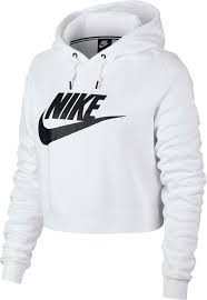 Black And White Nike Sweatshirt Nike Women S Sportswear Rally Cropped Hoodie Size Xl White Nike Hoodies For Women Nike Hoodie Outfit Nike Women Outfits