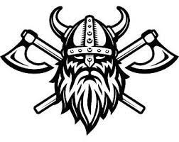 Viking Logo 5 Skull Helmet Horns Axes Ship Warrior Barbarian Valhalla Ribbon Svg Eps Png Digital Clipart Vecto Viking Helmet Tattoo Viking Logo Norse Runes