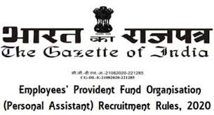 1) employee provident fund (epf). Personal Assistant Recruitment Rules 2020 Of The Employees Provident Fund Organisation Central Govt Employees 7th Pay Commission Staff News