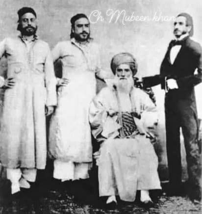 Photograph of David Sassoon, one of the merchant princes of Bombay, and his son, circa 1855s