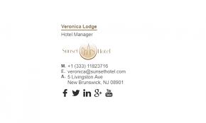 Black And White Email Signature This Is An Email Signature Example For Hotels Email Signatures Hotel Signature
