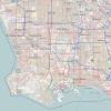 Photo panoramas of los angeles in yandex.maps, clearly labelled with street names, building numbers, landmarks, and places of interest. 1