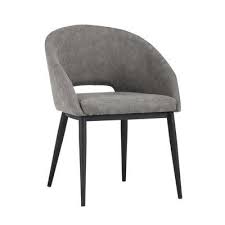 Upper Square Walton Leather Guest Chair Wayfair Grey Upholstered Chair Dining Chairs Gray Dining Chairs