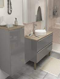 As relevant as the kitchen or the living space, the bathroom is considered an integral part of the house and can. Goodhome Imandra Gloss Grey Vanity Basin Cabinet W 1000mm H 600mm Diy At B Q