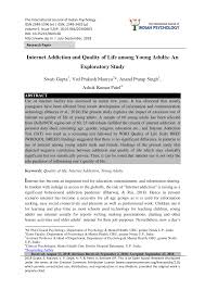PDF) Internet Addiction and Quality of Life among Young Adults: An  Exploratory Study