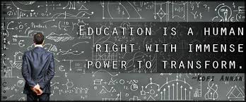 Education is a human right with immense power to transform ... via Relatably.com