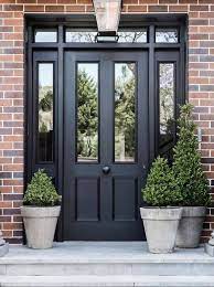 The entrance group can be carried out. 22 Stunning Black Front Door Inspirations Thetarnishedjewelblog Beautiful Front Doors Front Door Inspiration Entrance Door Design