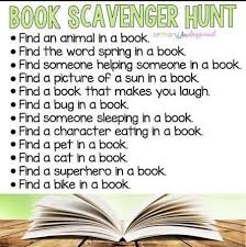 Scavenger Hunts Primary Playground Book Scavenger Hunt Preschool Learning Scavenger Hunt