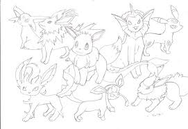 Pokemon coloring pages eevee evolutions. Eevee Pokemon Coloring Pages For Kids Drawing With Crayons