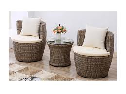 ¿estás acompañado de un amigo? Premium Juego De Terraza Balcon Apilable Forma De Florero 3 Piezas 2 Personas Open Home Vanguardia Y Diseno