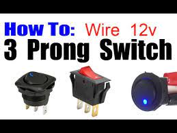 Miniature snap−in for low voltage applications. How To Wire 3 Prong Rocker Led Switch Youtube