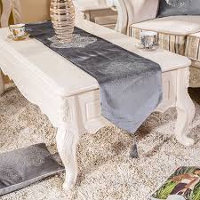 Luxury Velvet Rhinestone Flower Dining Table Runners Tablecloths Coffee Table Cloth Home Decorati Western Bedroom Decor Coffee Table Cloth Dining Table Runners
