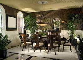 Whether it s hues of blue or a rich green these sets are designed in a range of breathtaking color selections that will make you think of the beach while adding a burst of color. 40 Tropical Dining Room Ideas Photos Colonial Dining Room Tropical Dining Room British Colonial Dining Room