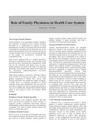 Pcps are our first stop for medical most pcps are doctors, but nurse practitioners and even physician assistants can sometimes also be pcps. Pdf Role Of Family Physicians In Healthcare System