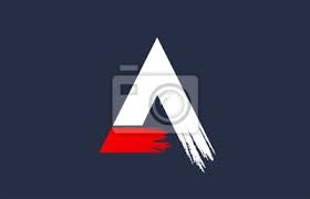 Current formats include full color, grayscale and company marks. A White Red Blue Alphabet Letter With Grunge Brush Ending For Fototapete Fototapeten Weiss Vektor Buchdruck Myloview De