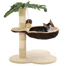 kattenkrabpaal met sisal krabpaal 50 cm beige en bruin large cat tree cat scratching tree sisal