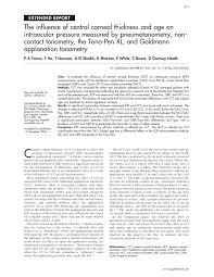 pdf the influence of central corneal thickness and age on