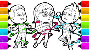 Free printable coloring pages and connect the dot pages for kids. Pj Masks Catboy Gekko And Owlette Coloring Pages Transformation Youtube