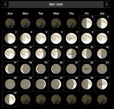 May 2020 Moon Phases Calendar In 2020 Moon Calendar Moon Phase Calendar Moon Phases