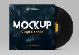 Vinyl record with yellow cover mockup background vector. Free Vinyl Record Mockups Mockuptree