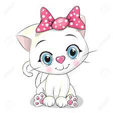 Kitten cat cute gatti kitty pictures. Cute Cartoon White Kitten On A White Background Royalty Free Cliparts Vectors And Stock Illustration Image 55043664