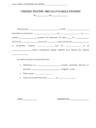 216/2017 pentru completarea articolului 65 din legea nr. Catre Casa Judeteana De Pensii Cerere Recalculare Pensie